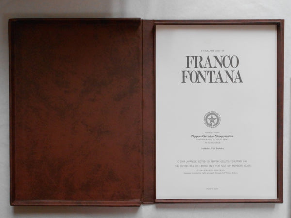 Franco Fontana GS portfolio, Galphy series vol.20 | Franco Fontana | Nippon Geijutsu Shuppansha 1984