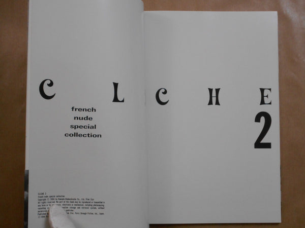 Cliche, french nude photo collection vol.2 | AA.VV. | Kawade Shibo Shinsha 1994