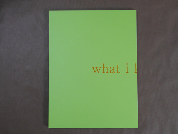 what i know | Ittetsu Matsuoka | Therme books 2023