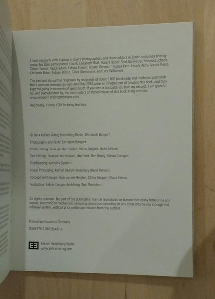 War Porn | Christopher Bangert | Kehrer Verlag 2014  (SIGNED)