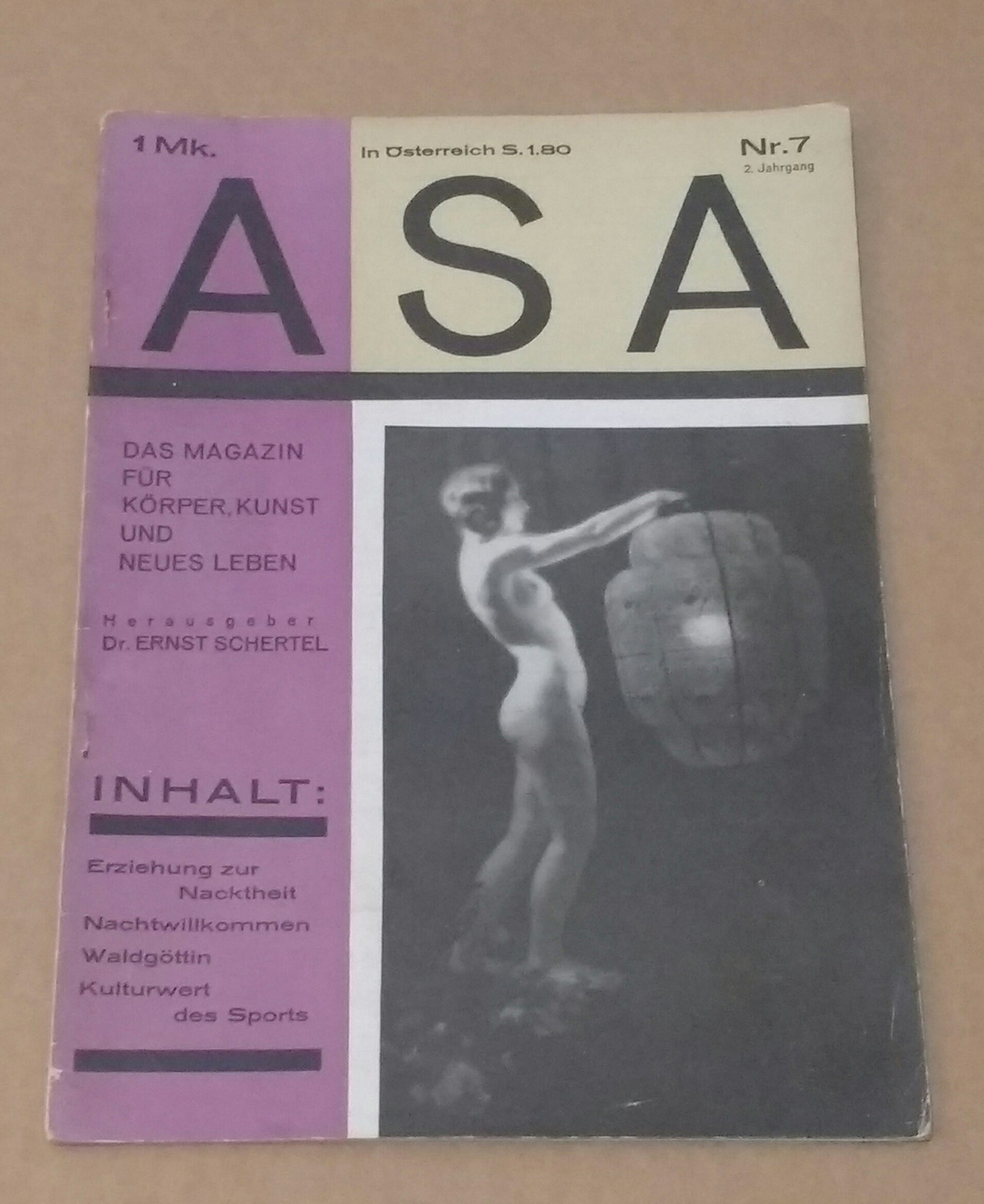 ASA Das Magazin für Körper, Kunst und neues Leben, 2 Jahrgang Nr. 7 | AA.VV. | ASA Verlag, 1927